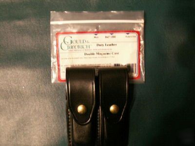 Gould goodrich B627-3BR double magazine case leather