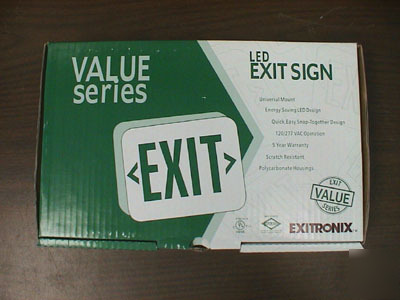 Led exit sign battery backup exitronix