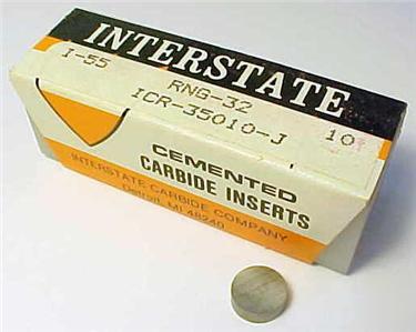 Lot of 13 interstate carbide inserts rng 32 round i-55