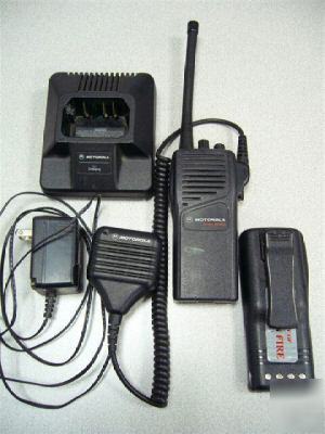 Motorola radius GP350 vhf 2-way radio w/ battery plus
