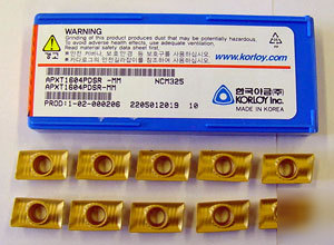 10 pcs korloy APXT1604PDSR-mm carbide steel finishing