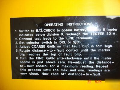 British telecom tester 301 a cable fault 