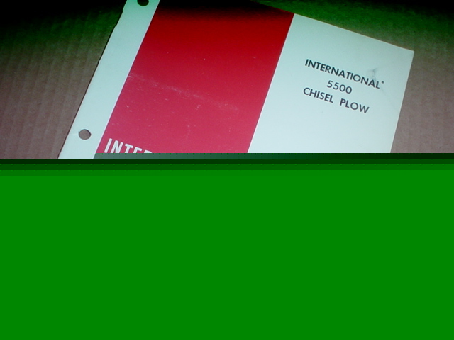 Ih 5500 chisel plow operator manual