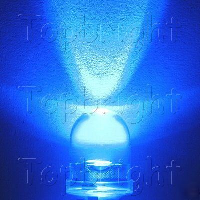 New 100 pcs 10MM 40Â° 5-chips blue led 100MA 130,000MCD 