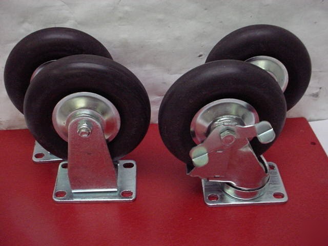 Set of 4 darnell medium duty casters 5