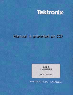 Tek 7A29 service/ops manual in 2 res + txtsrch + xtras 