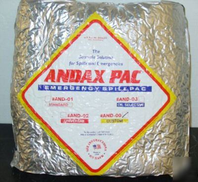 *4* andax pal emergency absorption absorbent spill pacs