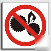 Moving machinery sign-adh.vinyl-100X100MM(pr-062-ab)