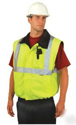 New occunomix lux-tjbj bomber safety jacket, x-large, 