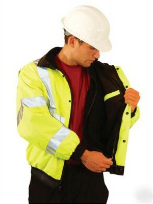New occunomix lux-tjbj bomber safety jacket, x-large, 