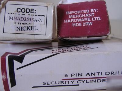 Nib b 3X tt cylinders w/ keys merchant (u.k) nickel 70MM