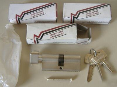 Nib b 3X tt cylinders w/ keys merchant (u.k) nickel 70MM