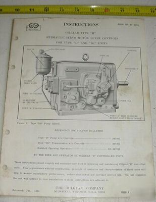 Oilgear type d variable delivery pump manual #947000
