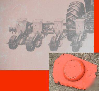 Orange disc cover fo allis-chalmer air planter airchamp
