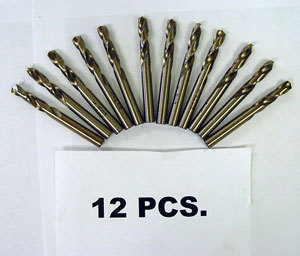 New (12) #34 cobalt stub drills - precision twist