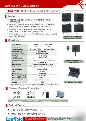 New professional grade new generation covert b/camera