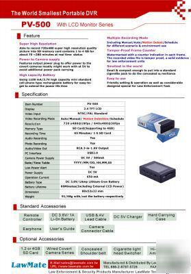 New professional grade new generation covert b/camera