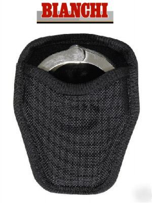 Bianchi nylon accumold open top belt loop handcuff case