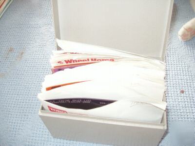 Microfiche wheel horse dealer, box full, 1980S, neat