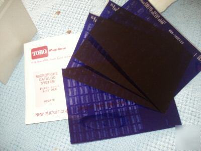 Microfiche wheel horse dealer, box full, 1980S, neat