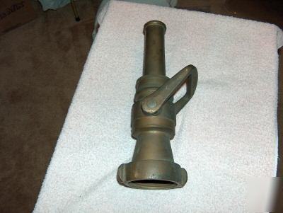 Brass fire nozzle,with open and shut handle,2.5 in hose