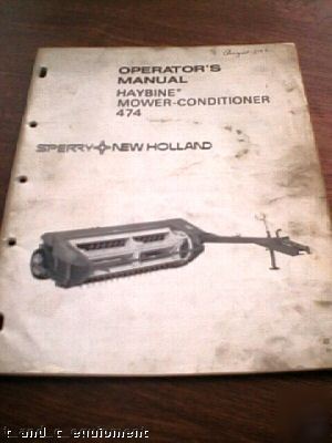 New holland 474 haybine mower-conditioner manual b-i-n 