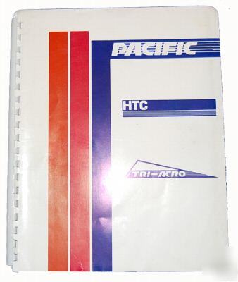 Pacific hydraulic series j & k press brake manual