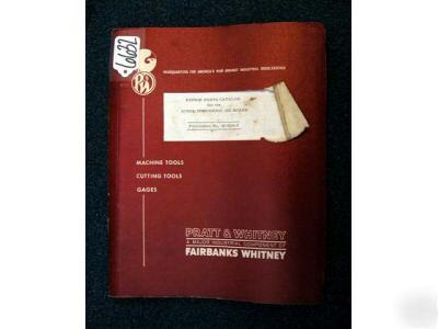 Pratt&whitney parts catalog M3024-3E numeric jig borer