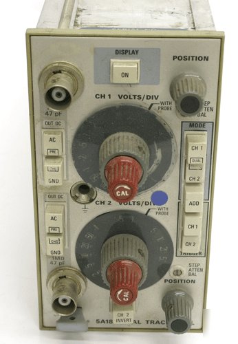 Tek tektronix 5A18N dual trace amplifier plug-in module